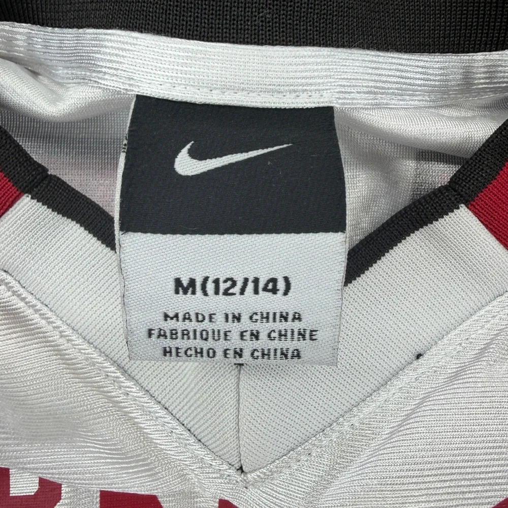 Nike Arkansas Razorbacks Jersey Youth Medium 12/14 #15 White Red Football